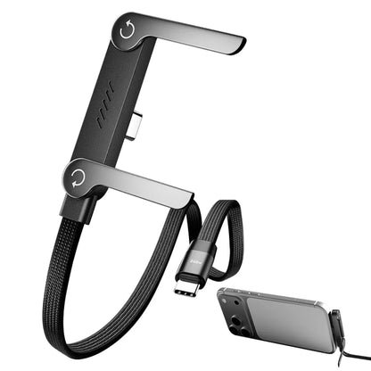 Cable de Carga Inteligente 2 en 1 de 240W con Soporte para Teléfono